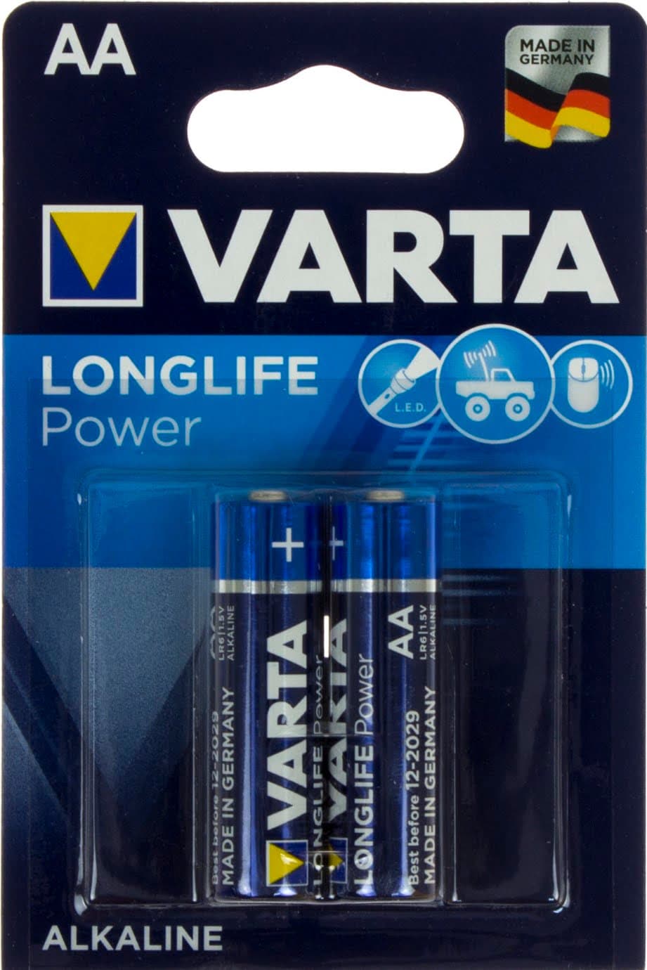 Батарейки Varta high energy longlife power LR-06 блистер 2 шт (20) (100)
