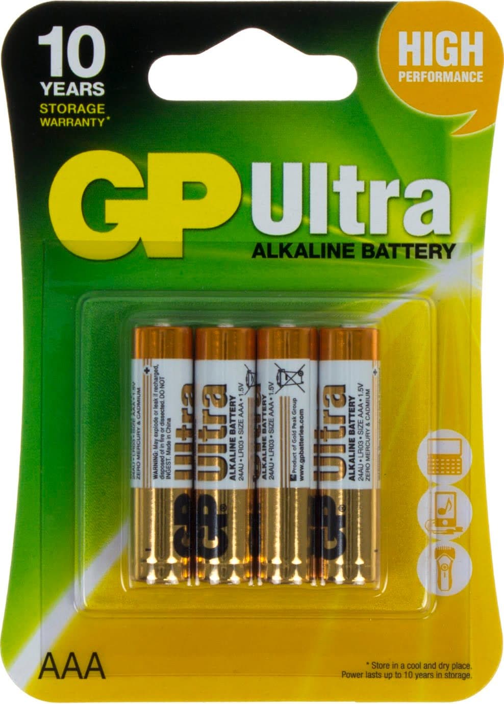 Батарейки GP Ultra 24AU-4U LR-03 блистер 4 шт (10) (80)