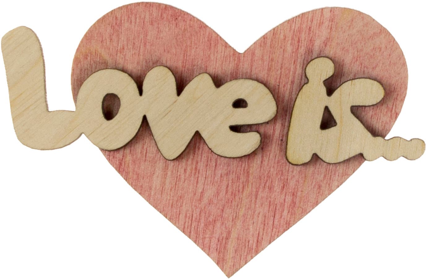 Заготовка фанера сердечко Love is