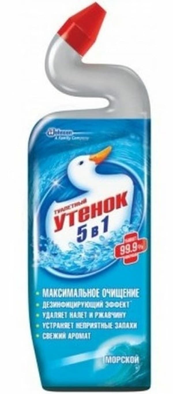 Миючий засіб для туалету 500 мл Туалетне Каченя Актив. Морський 5в1 (12)
