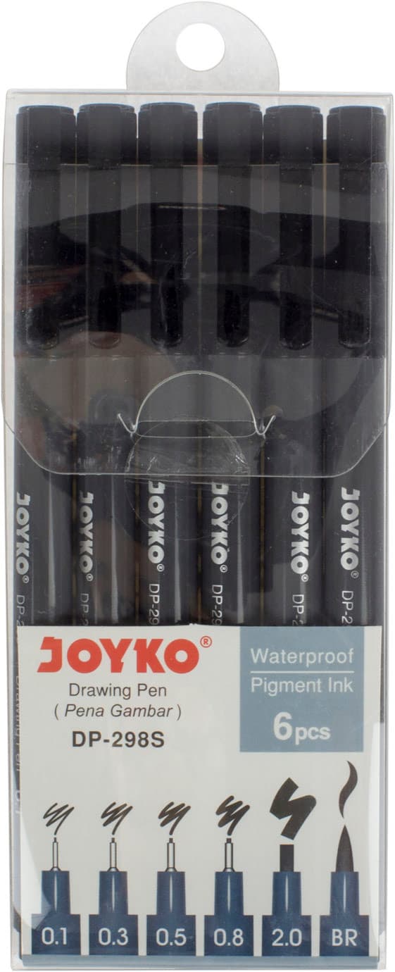 Набір лінерів Joyko 0,1;0,3;0,5;0,8;BR; 2мм 6 шт (1) (24) DP-S 298