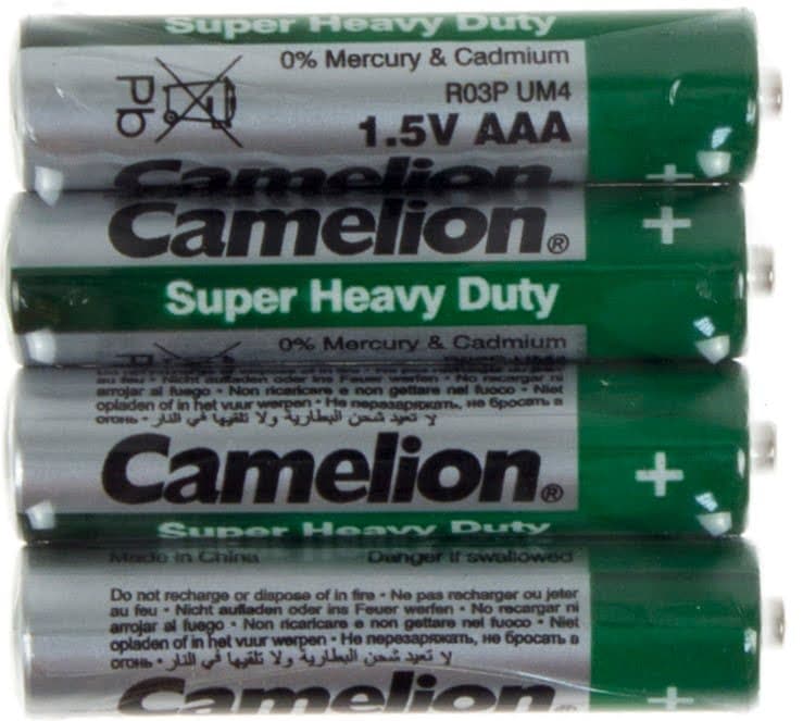 Батарейки Camelion green R-03 пленка 4 шт (15) (300)