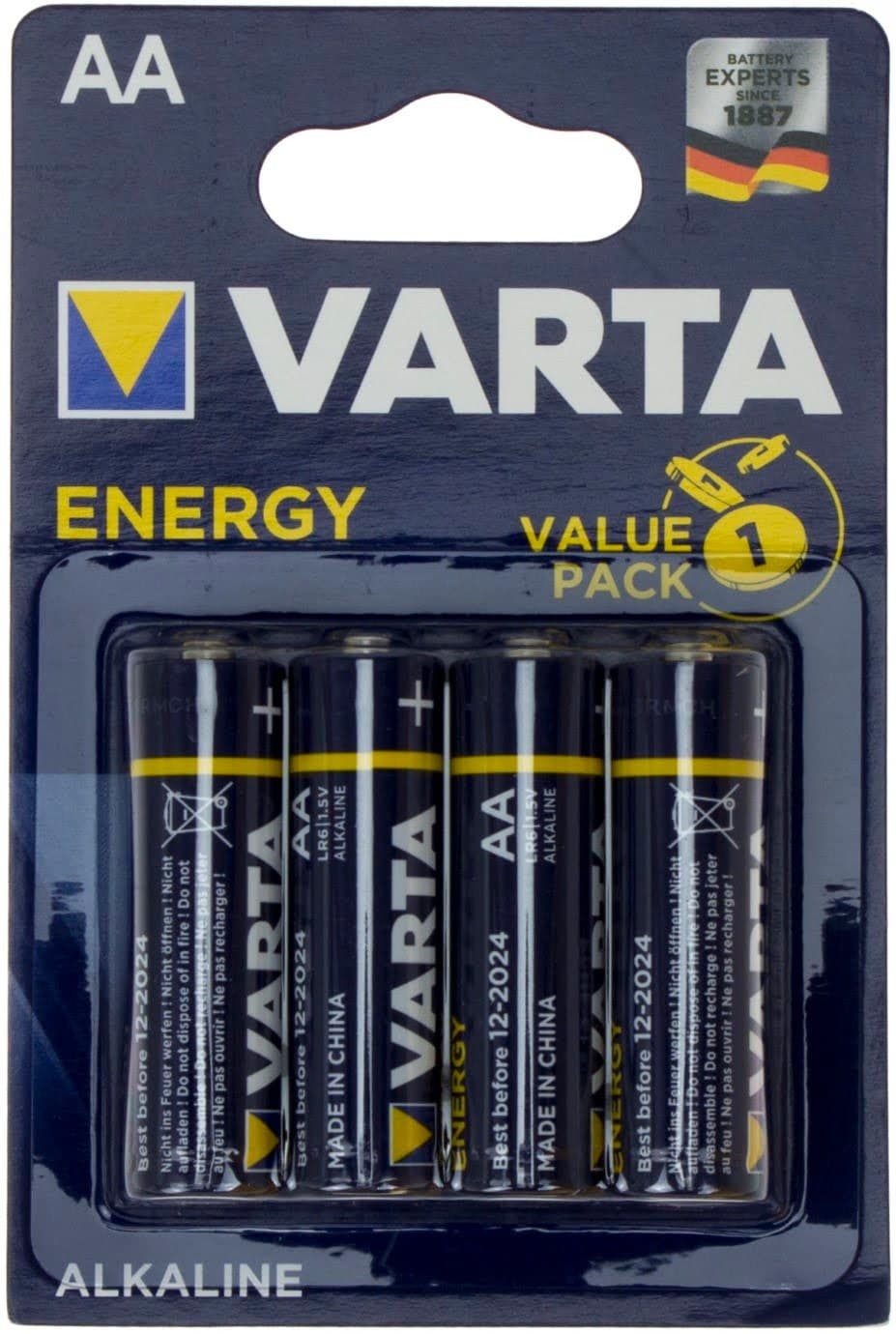 Батарейки Varta energy LR-06 блистер 4 шт (20)