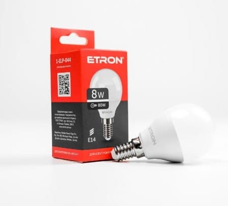 Лампа Etron Light Power LED 1-ELP-044 G45 8Вт 4200K E14 (10)