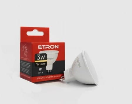 Лампа Etron Power LED Light 1-ELP-063 MR16 3 Вт 3000K GU5.3 (10)