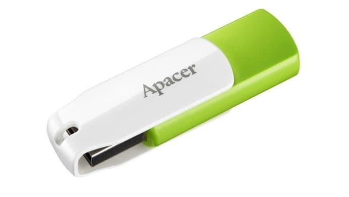 Флеш-пам'ять 64GB Apacer AH335 USB 2.0 green/white 4361