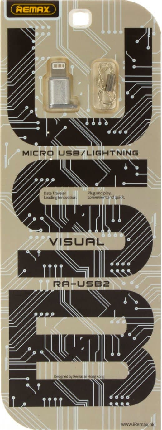 Адаптер переходник microUSB> lightning Remax Visual №RA-4sb2