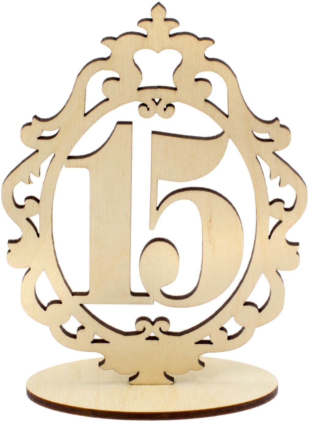 Номерки на стол 15х11см 15 фанера