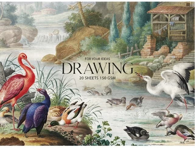 Альбом для малювання склейка 20 аркушів A5+ 150 гр/м2 Muse Drawing Школярик (1) PB-GB-020-050