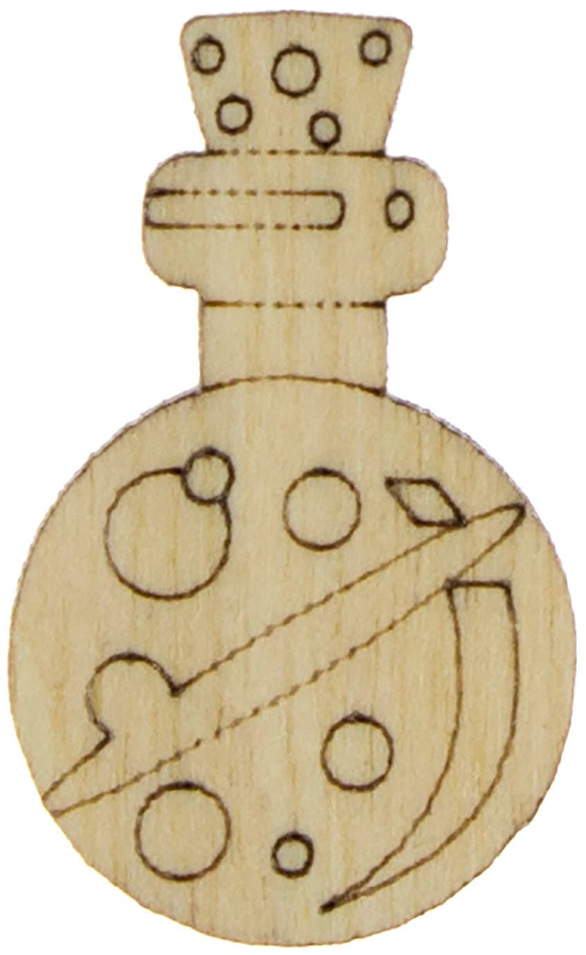 Колбочка 3,5х2см фанера (5)  