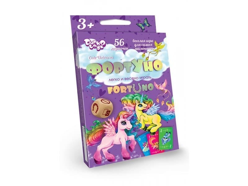 Игра ФортУно Cute Unicorns развивающая DankoToys (32) UF-04-01U