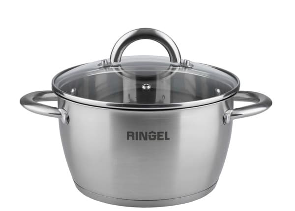 Кастрюля нержавеющая Ringel Bonn 20 см 3,6 л с крышкой (4) №59115 / RG-2003-20