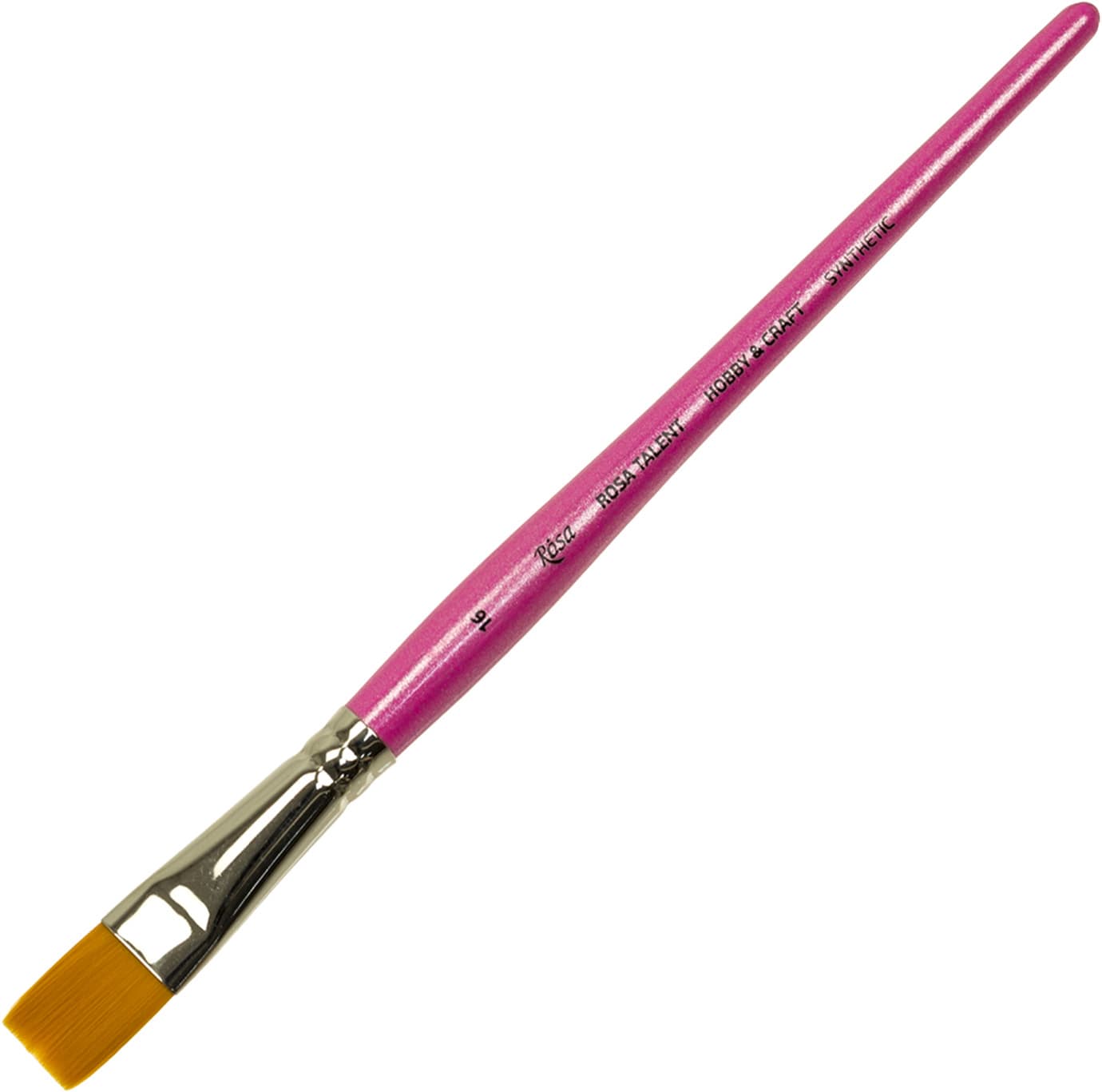 Кисточка художественная Rosa Talent Hobby&Craft синтетика плоская 16, к.р. (12) 8143  