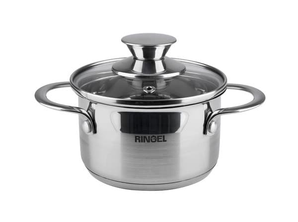  Кастрюля нержавеющая Ringel Kinder 12 см 0,6л с крышкой (8) №RG-2006-12/91631