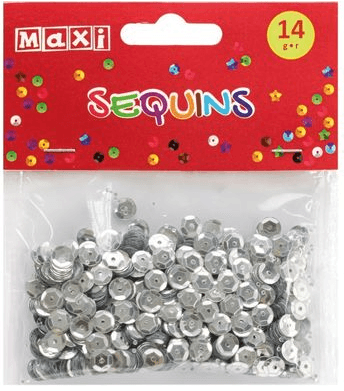 Пайетки "Maxi" 14г, 6мм, серебро №MX61709