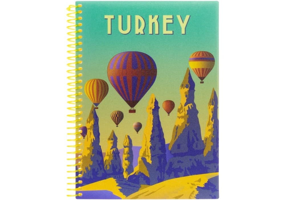 Блокнот пруж. А5 80арк. кліт. пласт. "Economix" Turkey Travelling 05 №E21953-05(5)(50)