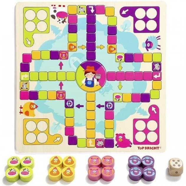 Игрушка деревянная Игра настольная ферма №120341/Top Bright/