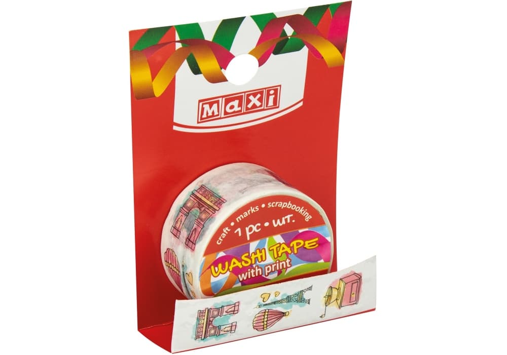 Лента декор. "Maxi" с принтом 20ммх2м №MX62007