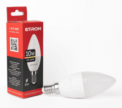 Лампа "Etron Light Power" LED 1-ELP-019 C37 10Вт 3000K Е14(10)