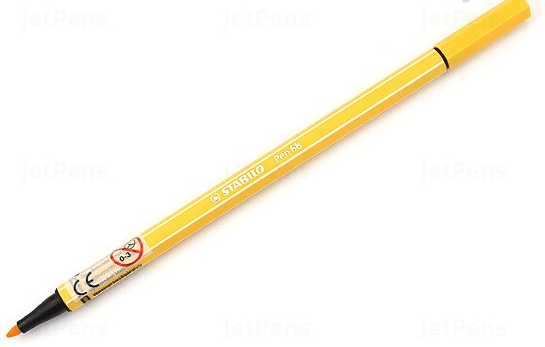 Маркер-пензлик "Stabilo 68" №44 Yellow(10)