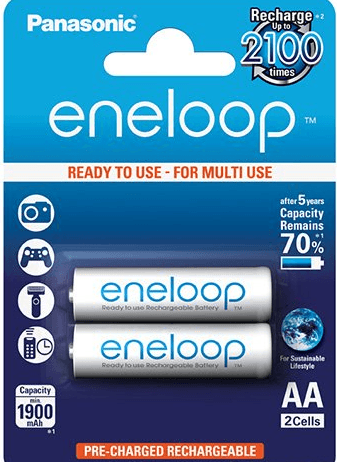 Аккумуляторы Panasonic Eneloop Ni-Mh (R-06,1900mAh)/блистер 2шт(8)