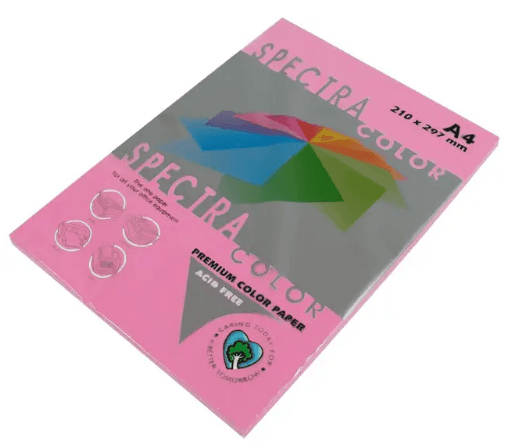 Папір кольоровий А4 75г/м2 неон Spectra Color Pink 342 рожевий (10)