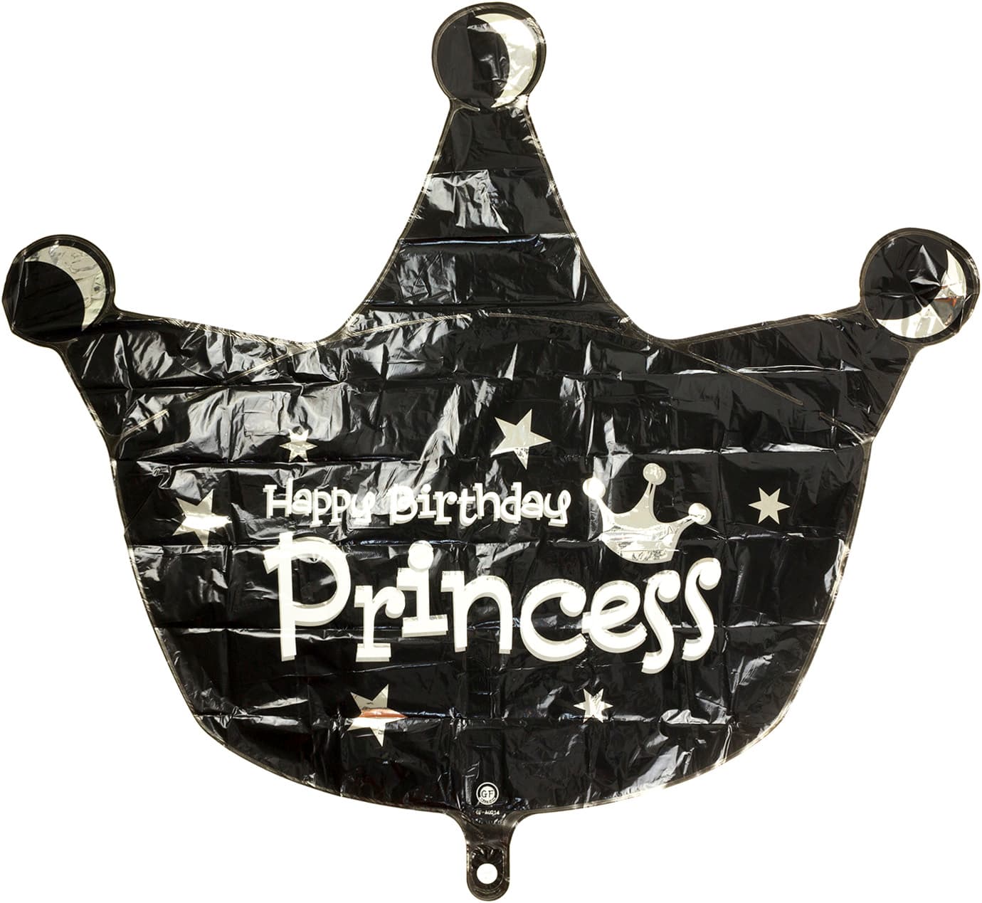 Кулька повітряна фігура фольгована Корона. Princess чорна  