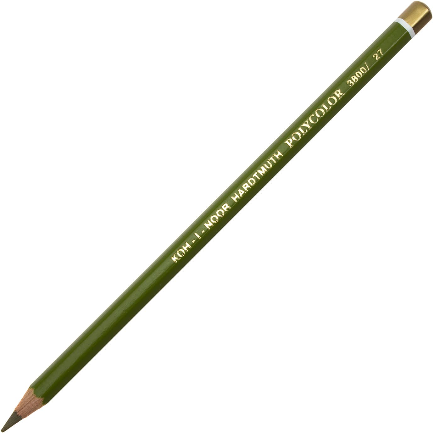 Олівець кольоровий Koh-i-noor Polycolor художній ovlive green dark/оливковий темно-зелений (12) 3800/27