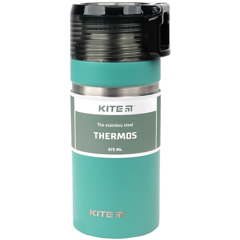  Термос металлический 0,473 л Kite зеленый (36) №K21-320-02