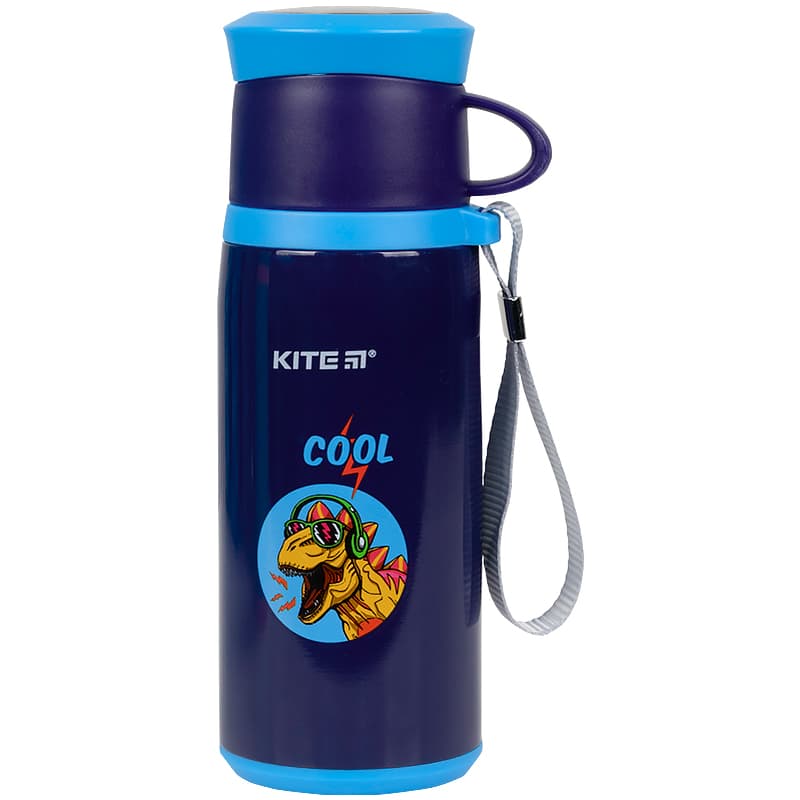  Термоc металлический 0,35л Kite Cool синий (30) №K21-305-02