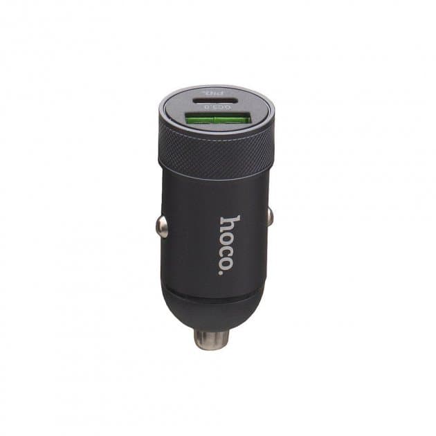  Зарядное устройство автомобильное Hoco быстрая зарядка 1USB 4,5A 20W black №Z32B
