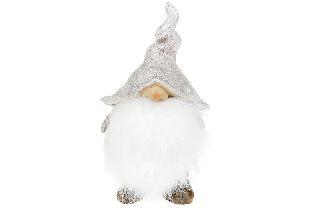 Фігурка декоративна полістоун Гном у бежевому ковпаку 19 см (2) (24) №823-804 Bonadi