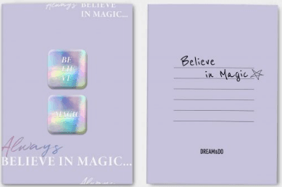  Открытка Message-believe с 3D-наклейками Dream&Do
