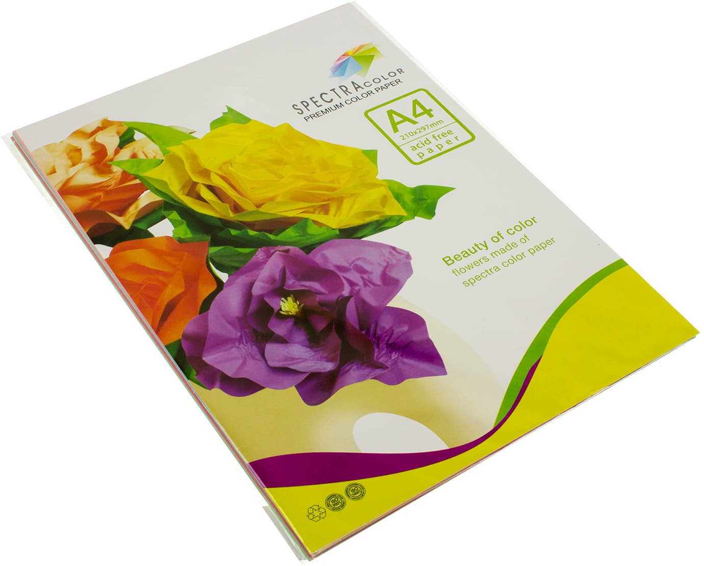 Бумага цветная А4 80 г/м пастель 5х10 Spectra Color-Rainbow Pack Light IT 82 Т 50 шт (22) (25)