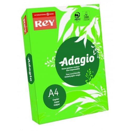 Бумага цветная А4 160 г/м2 интенсив Rey Adagio Deep Green 52 темно-зеленая (250)