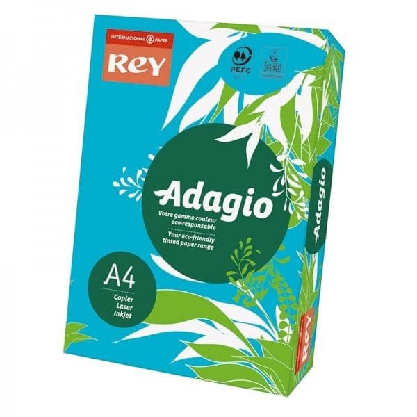 Бумага цветная А4 160 г/м2 REY Adagio Deep Blue 51 темно-синяя (250)
