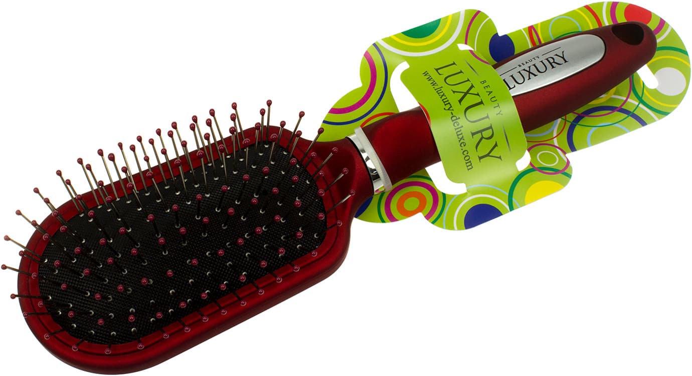 Щітка масажна для волосся Luxury red HB-04-12