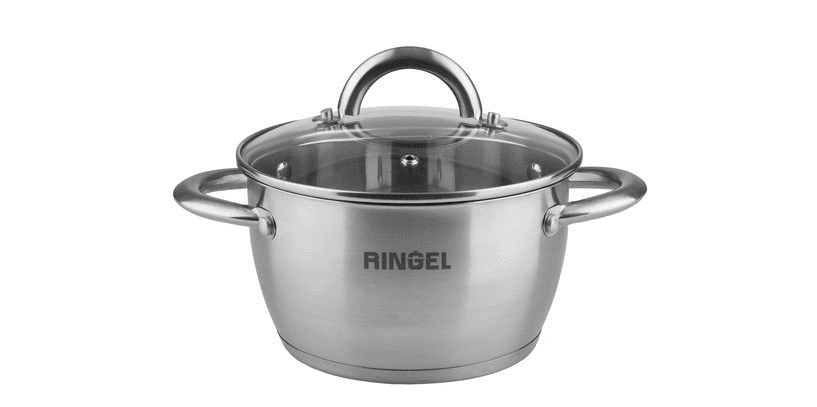 Кастрюля нержавеющая Ringel Bonn 22 см 4,7 л с крышкой (6) №RG-2003-22