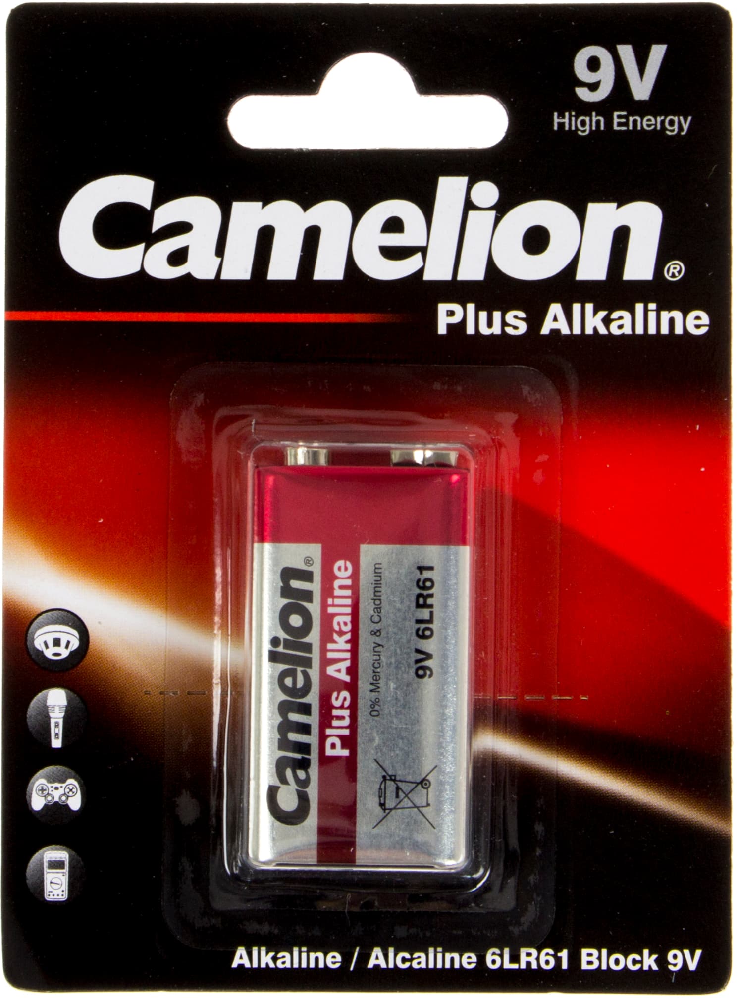 Батарейка Camelion Alkaline 6F22/6LR61-BP1 1bl крона