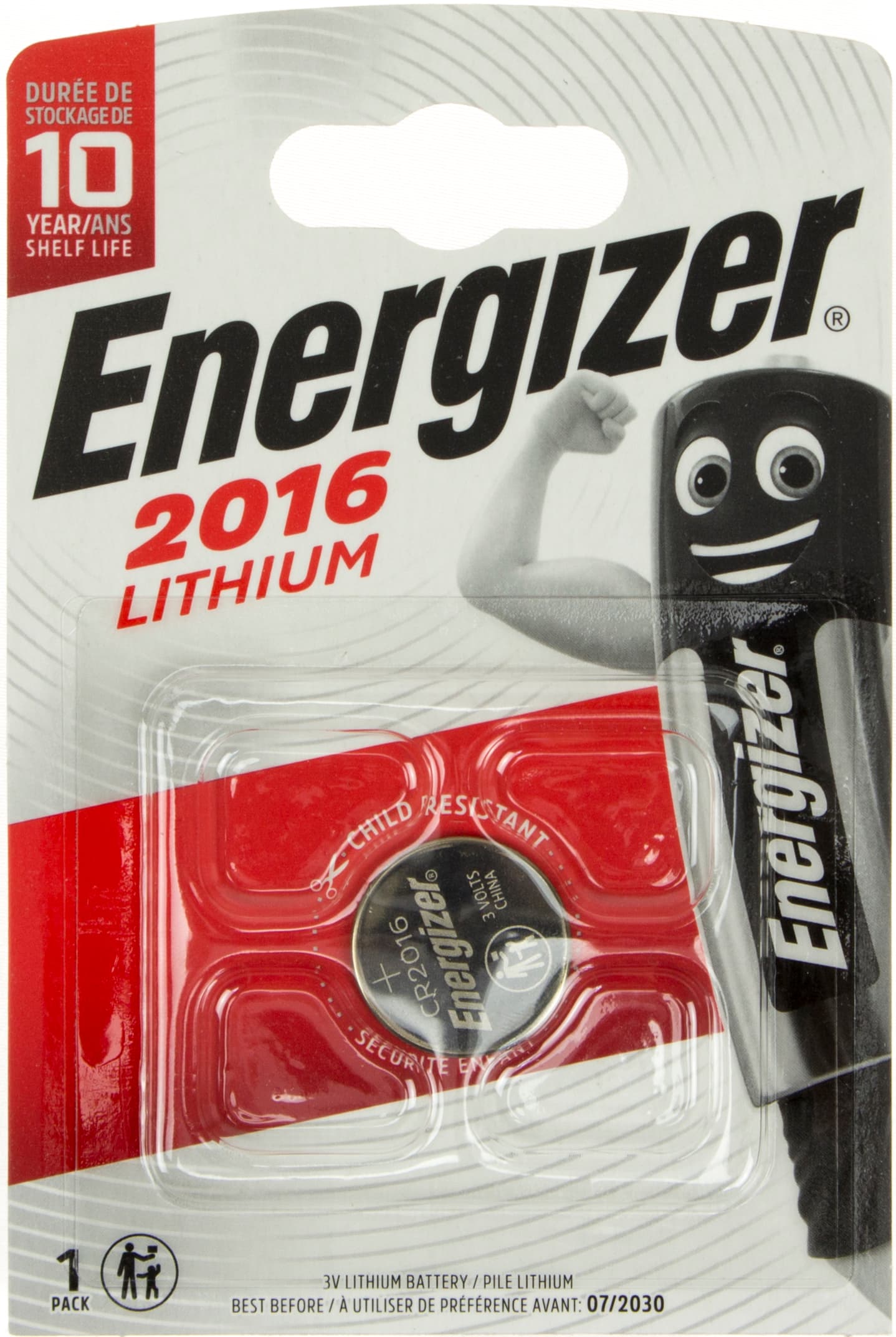 Батарейка Energizer Lithium CR2016 / 1bl (2) (20)