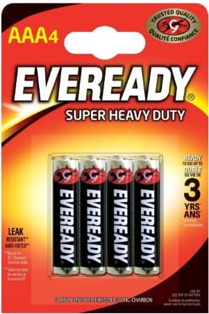 Батарейки Energizer Eveready Super Heavy Duty R-03 / блистер 4 шт (12)