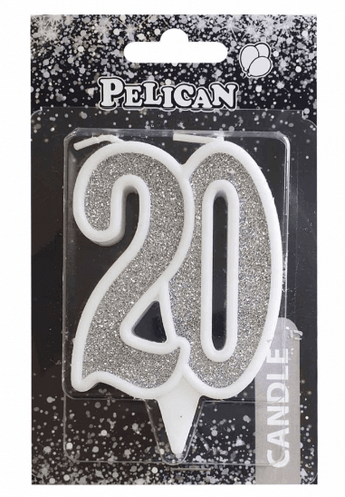 Свічка ювілейна 20 років, 7см золото (1) (32) №867120Pelican