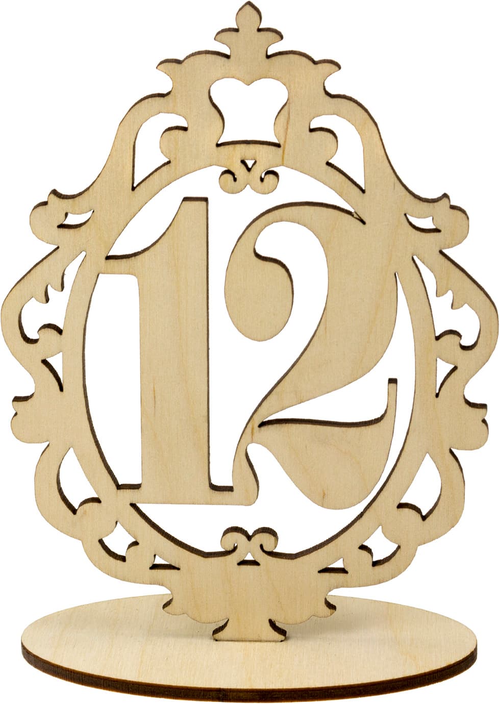 Номерки на стол 15х11см 12 фанера