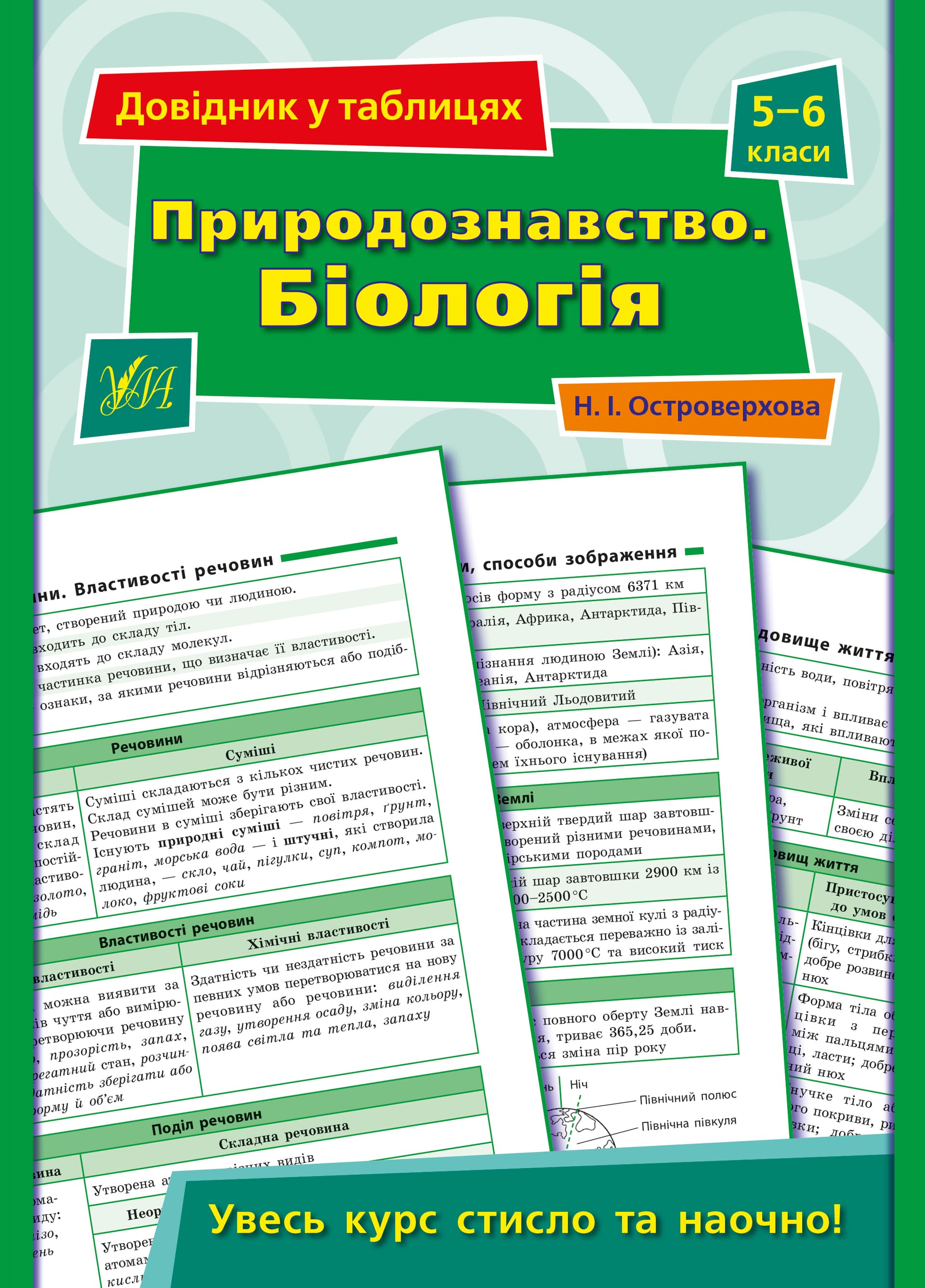 Книжка А5 "Довідник у таблицях. Природознавство. Біологія" 5-6кл./УЛА/(30)