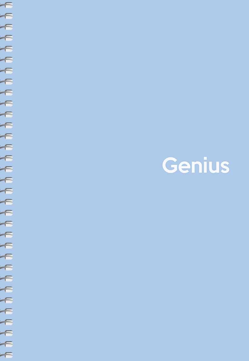 Блокнот на пружині A5 80 аркушів клітинка пластикова обкладинка Genius (4) (80) A5-080-6804 K Школярик