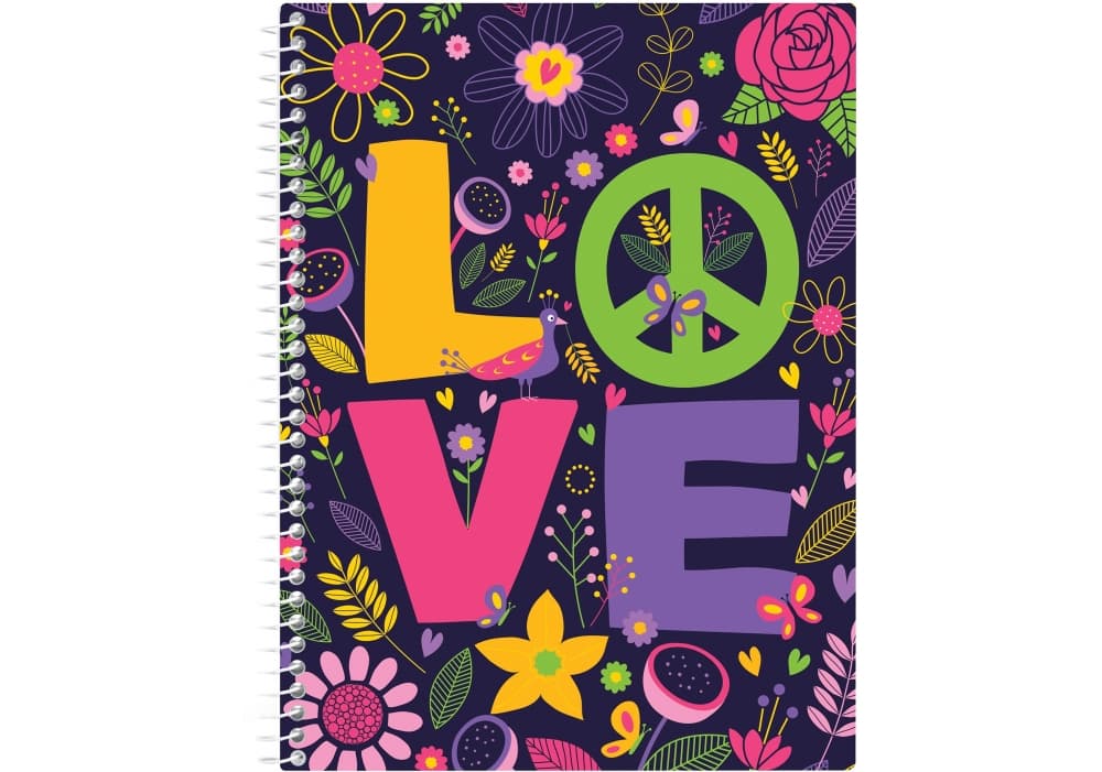 Блокнот на пружині A5 80 аркушів клітинка пластикова обкладинка Economix Valentine: Love (8) (48) №E21951-10