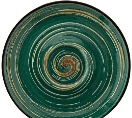  Блюдце керамическое Spiral Green 15 см Wilmax (6) (48) №WL-669536/5366  