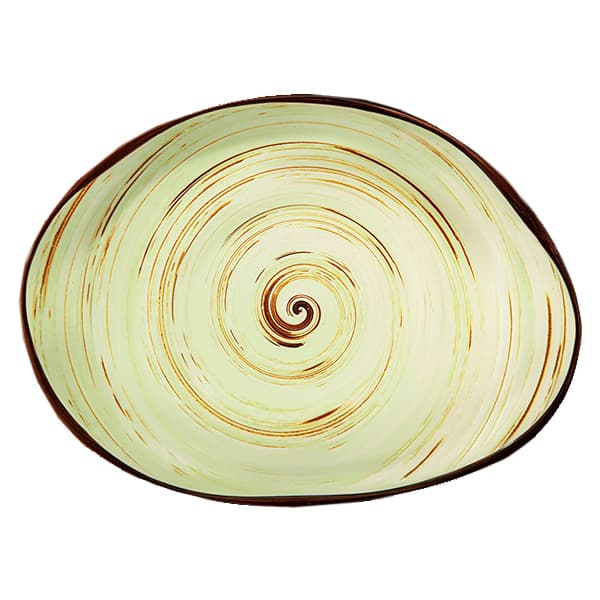  Блюдо керамическое Spiral Pistachio 33х24,5 см Wilmax (2) (12) №WL-669142/1426  