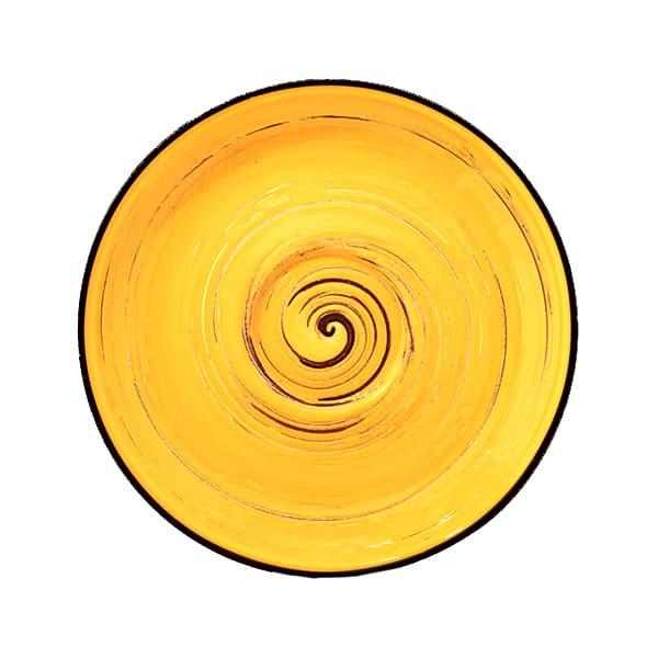 Блюдце керамическое Spiral Yellow 15 см Wilmax (6) (48) №WL-669436/4369  
