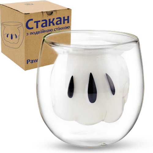  Чашка стекло 150 мл Paw с двойной стенкой S&T (36) №202-42  